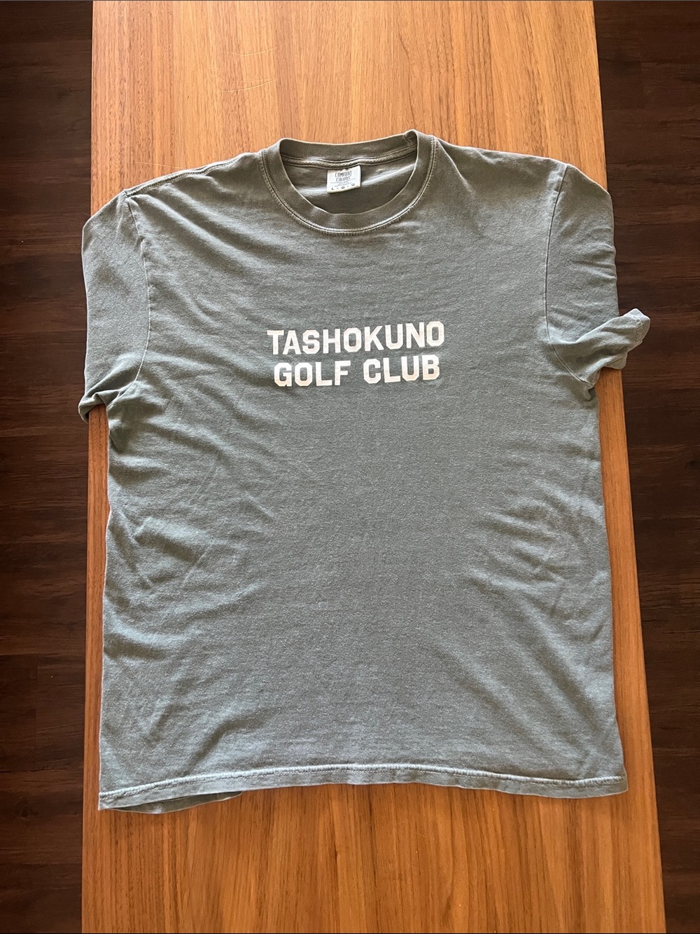 Comfort Colors Gray Crewneck Tashokuno Golf Club Tee